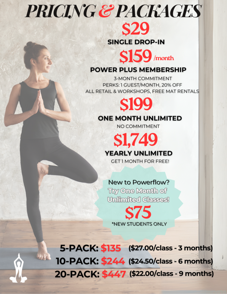 Notification of 2025 Price Adjustments - Powerflow Yoga